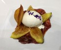 Sautéed fresh figs, fig compote, fig leaf and Burgundy honey ice cream