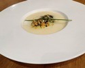 Veloute of Turnip with Escargot & Pistachio Oil